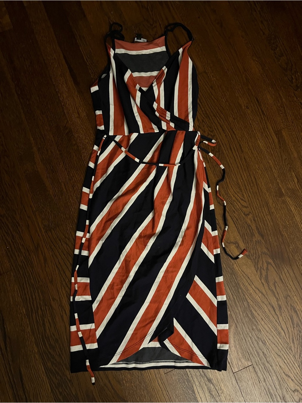 41 Hawthorn stitch fix NEW W/O TAGS UNWORN Navy, Rust & White Wrap Dress